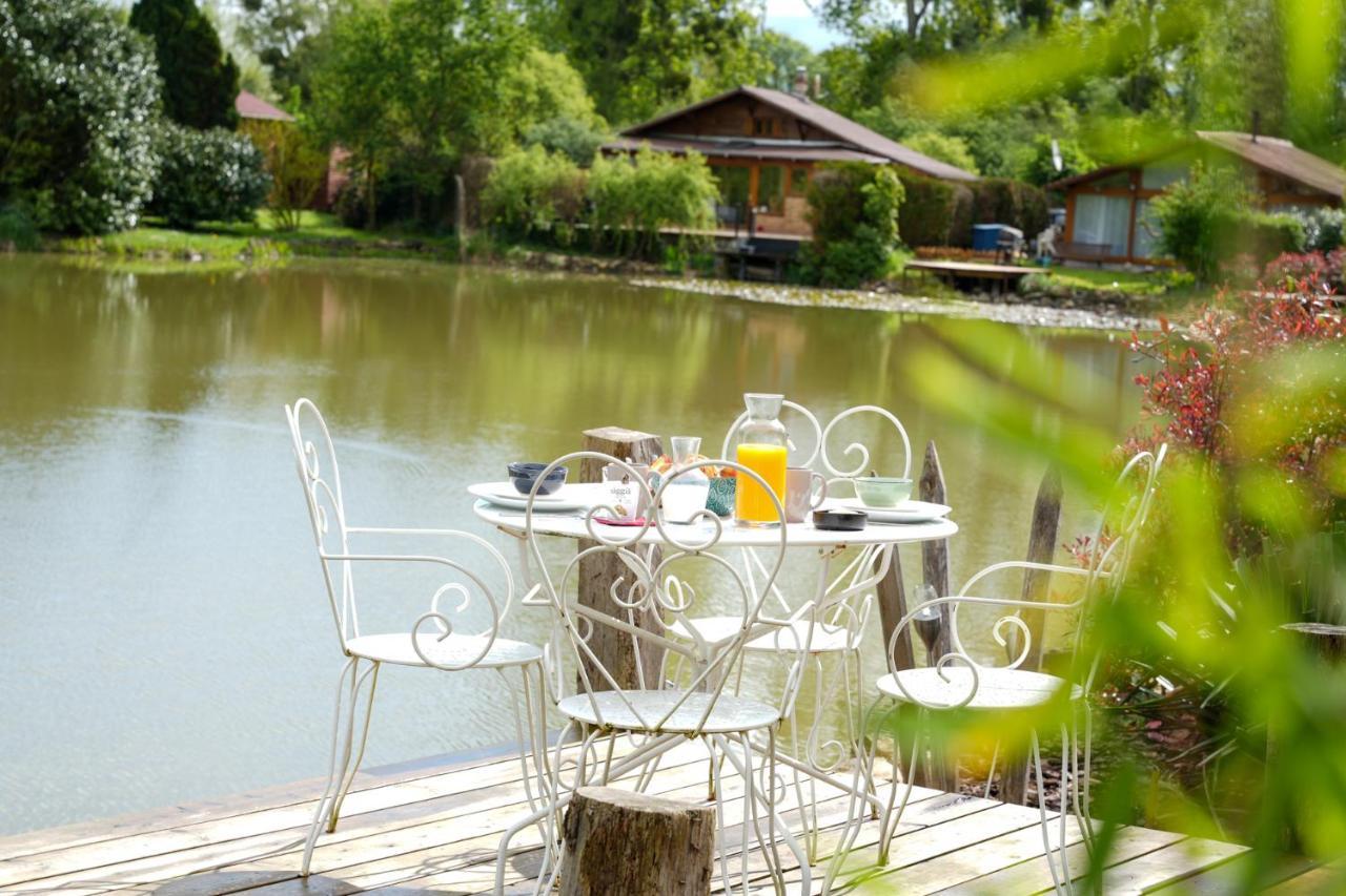 Cottage privatif avec spa au bord de l'eau. Prouilly Extérieur photo